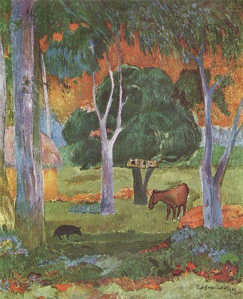 Paul Gauguin Landschaft auf La Dominique china oil painting image